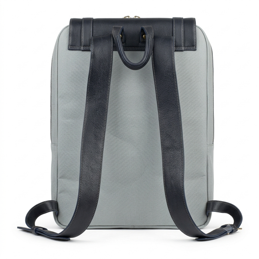 AJK Canvas and leather laptop backpack