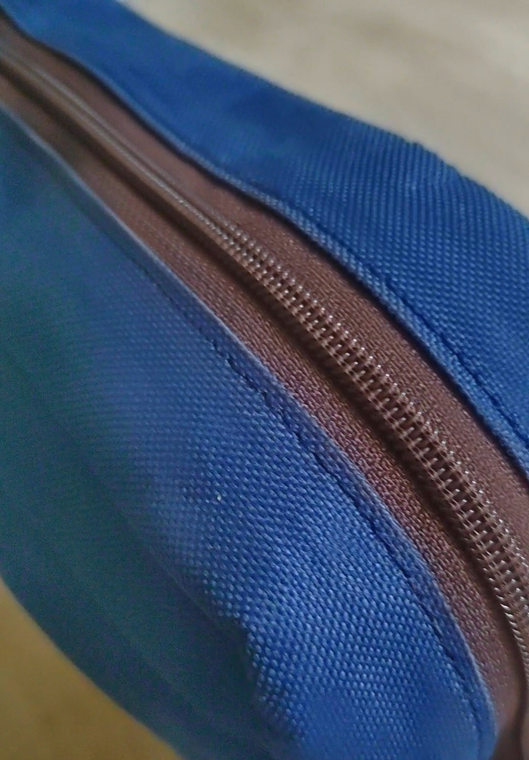 Canvas and leather toiletry bag