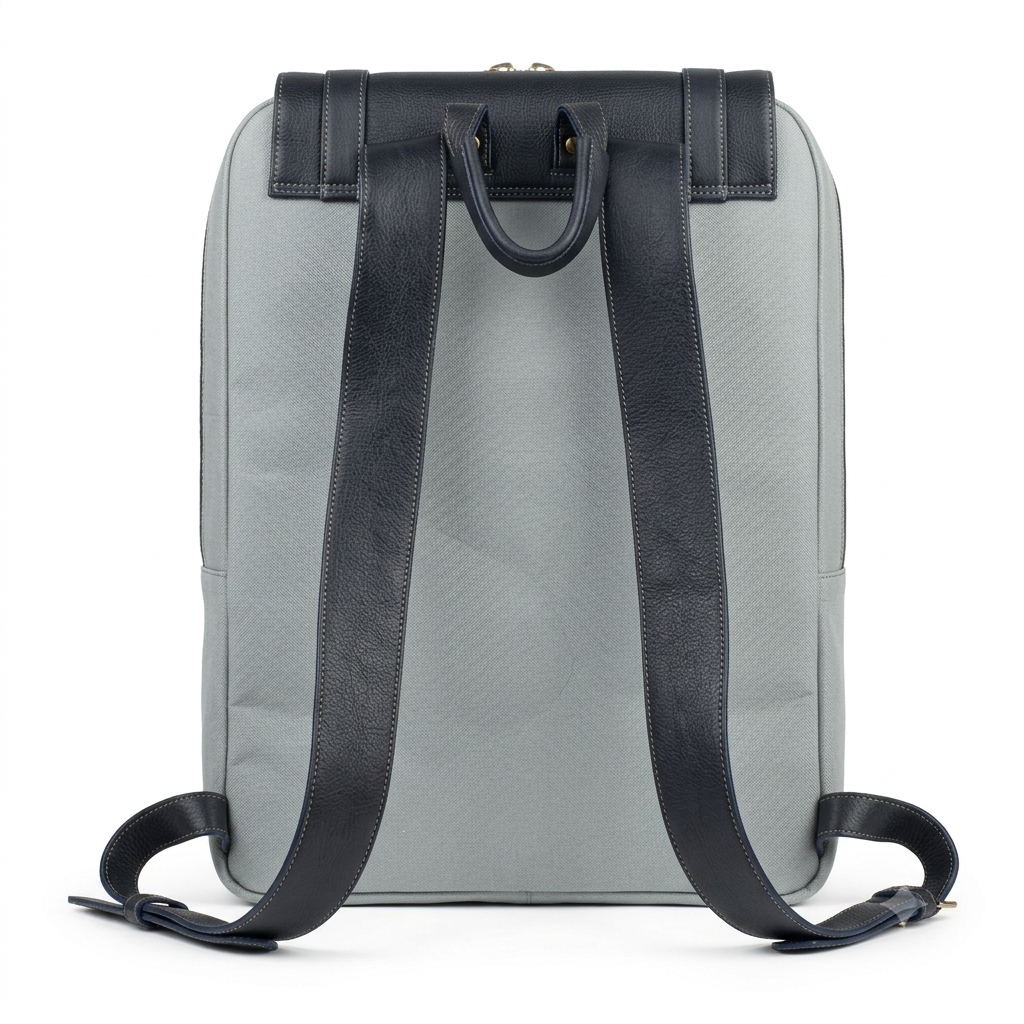 AJK Canvas and leather laptop backpack