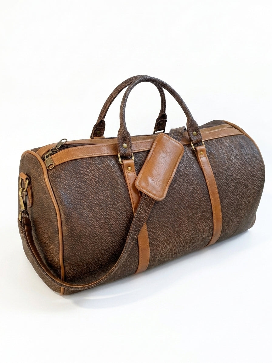 AJK Leather Travel Duffel Bag
