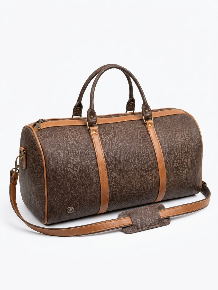 AJK Leather Travel Duffel Bag